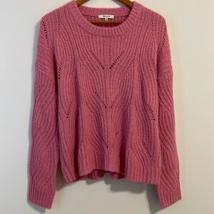 NWOT Madewell Charlie Pullover pink  sweater alpaca blend